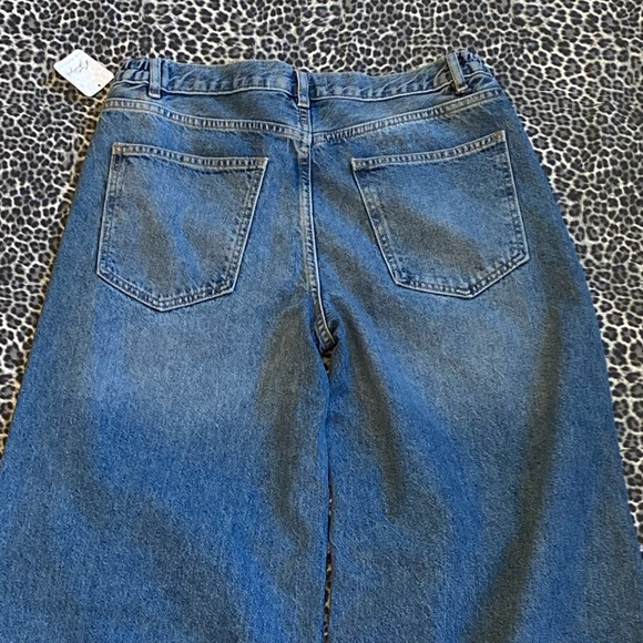 Free People We The Free Low Wide Leg Low Rise Jeans Sz 30 NWT Blue Jade Colorway - Picture 8 of 9